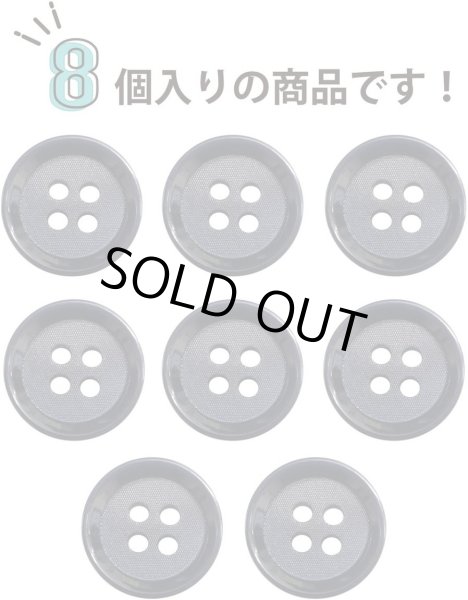 画像5: 四つ穴ボタン 【ダークネイビー】 紺 ボタン 手触り加工 樹脂ボタン スーツボタン ジャケット 8個入り 【15mm】 きらきらぷんぷん丸 B-874 (5)