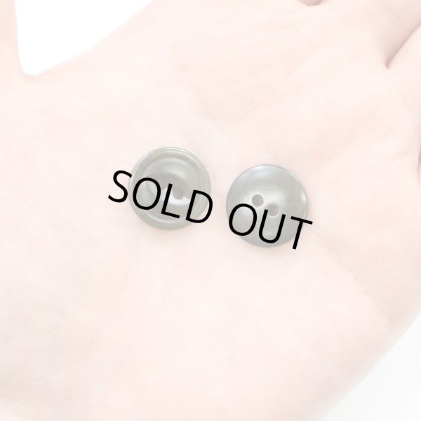 画像7: ナットボタン 二つ穴ボタン 【ダークグリーン】 緑 猫目ボタン ベーシック ウッド ボタン 8個入り 【15mm】 きらきらぷんぷん丸 B-913 (7)