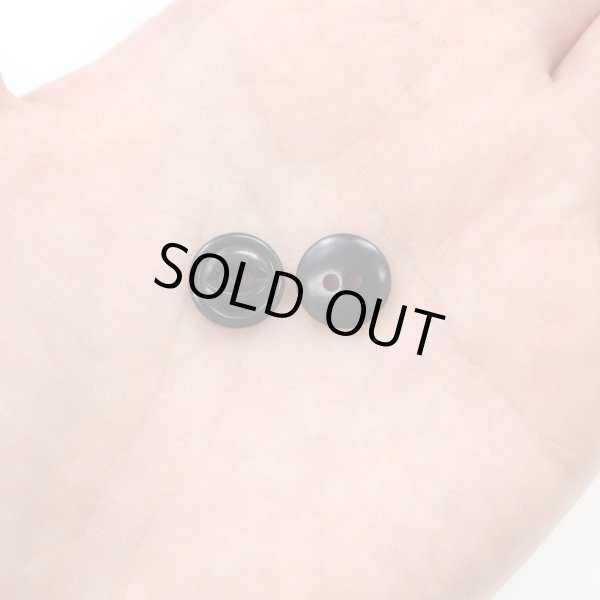 画像7: ナットボタン 二つ穴ボタン 【ブラック】 黒 猫目ボタン ベーシック ウッド ボタン 10個入り 【11.5mm】 きらきらぷんぷん丸 B-916 (7)