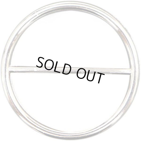 画像1: [きらきらぷんぷん丸] バックル 丸型 針無し 【45mm】 3個入り シルバー 銀 メタル ベルトパーツ バッグ 金具 手芸 BCKL-008 (1)