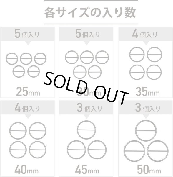 画像5: [きらきらぷんぷん丸] バックル 丸型 針無し 【30mm】 5個入り ブラック 黒 メタル ベルトパーツ バッグ 金具 手芸 BCKL-011 (5)