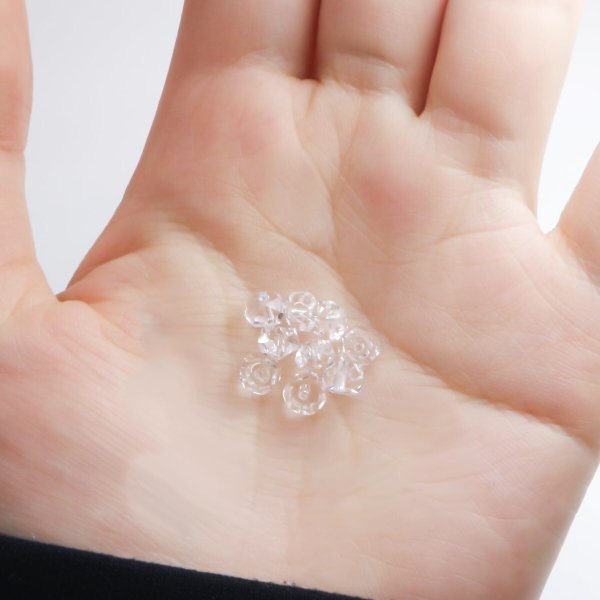 画像4: ボタンカット水晶【外径5mm×厚み3mm】手芸 天然石 クリスタル クォーツ ビーズ パワーストーン【50粒入り】きらきらぷんぷん丸 BCQ-002 (4)