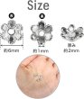 画像2: ビーズキャップ 花座 6mm【ライトシルバー】明るい銀色 50個入り 金具 飾り アクセサリー 手芸 ハンドメイド きらきらぷんぷん丸 BDC-001 (2)
