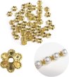 画像1: ビーズキャップ 花座 6mm【ゴールド】金色 50個入り 金具 飾り アクセサリー 手芸 ハンドメイド きらきらぷんぷん丸 BDC-002 (1)