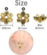画像2: ビーズキャップ 花座 6mm【ゴールド】金色 50個入り 金具 飾り アクセサリー 手芸 ハンドメイド きらきらぷんぷん丸 BDC-002 (2)