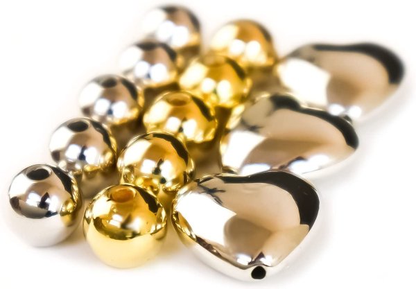 画像7: メタルビーズ ゴールド ラウンドビーズ 30個【10mm】パーツ 金 丸型 球体 穴あり 光沢 メタル メッキ 軽量 両穴 手芸 アクセサリー ハンドメイド 手芸 DIY 大きめ きらきらぷんぷん丸 CB-002 (7)