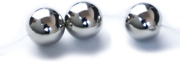 画像5: メタルビーズ シルバー ラウンドビーズ 30個【10mm】パーツ 銀 丸型 球体 穴あり 光沢 メタル メッキ 軽量 両穴 アクセサリー ハンドメイド 手芸 DIY 大きめ きらきらぷんぷん丸 CB-003 (5)