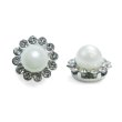 画像1: デコパーツ パール ラインストーン 【シルバー】 20個入り 12mm 通し穴付き 手芸 ハンドメイド おしゃれ きらきらぷんぷん丸 BJU-021 (1)