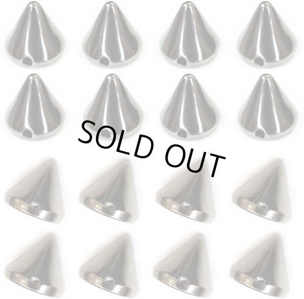 画像1: スタッズ パーツ 縫い付けタイプ【ブラック】黒 パンク 鋲 リメイク ハンドメイド レザークラフト 手芸 50個入り【1×1cm】きらきらぷんぷん丸 BK-005 (1)