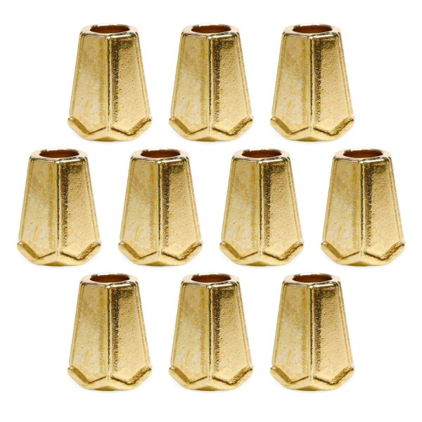 画像1: コードエンド 紐 先端 【ゴールド】 10個入り パーカー 巾着 リュック 留め具 手芸 ハンドメイド きらきらぷんぷん丸 BK-037 (1)