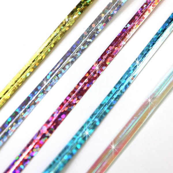 画像7: ラッピングタイ 銀 シルバー ホログラム ワイヤー ビニールタイ ラッピング リボン ギフト バレンタイン プレゼント 包装用 幅4.2mm×長さ10cm 約500本入り きらきらぷんぷん丸 BNT-002 (7)