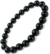 画像1: 天然石ブレスレット 黒曜石 オブシディアン 8mm アクセサリー パワーストーン 魔除け 厄除け 浄化 集中 心の安定 BRS-008 (1)