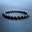 画像3: 天然石ブレスレット 黒曜石 オブシディアン 8mm アクセサリー パワーストーン 魔除け 厄除け 浄化 集中 心の安定 BRS-008 (3)