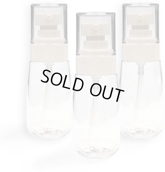 画像1: トラベルボトル ローションボトル 60ml 詰め替えボトル ミニ コンパクト 3本セット 透明 ポンプ式 化粧品 乳液 クリーム 保存用 小分け 旅行 出張 きらきらぷんぷん丸 BTL-004 (1)