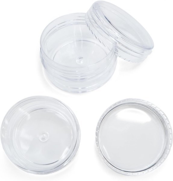 画像5: 小分けケース 丸 透明【10ml】5個入り 中 プラスチック 収納 小物入れ 詰め替え容器 クリームケース トラベルボトル 旅行用 アクセサリー 丸ケース きらきらぷんぷん丸 BTL-008 (5)