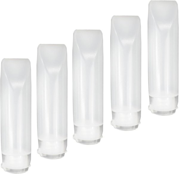 画像1: トラベルボトル チューブ容器 5本セット 30ml シャンプーボトル 旅行 詰め替え ボトル 化粧品 小分け 持ち運び 携帯用 出張 きらきらぷんぷん丸 BTL-018 (1)