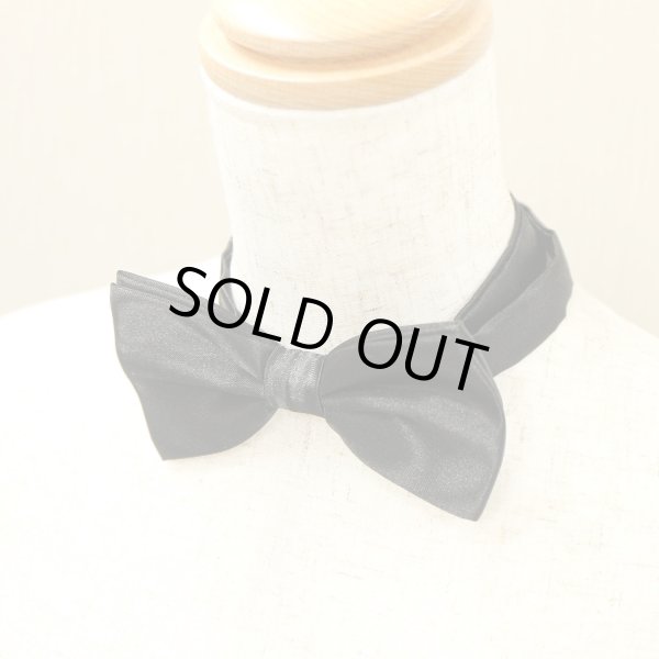 画像6: 蝶ネクタイ メンズ 無地 ブラック サテン ボウタイ フック式 簡単着脱 ワンタッチ 結婚式 記念日 仮装 イベント きらきらぷんぷん丸 BWT-001 (6)