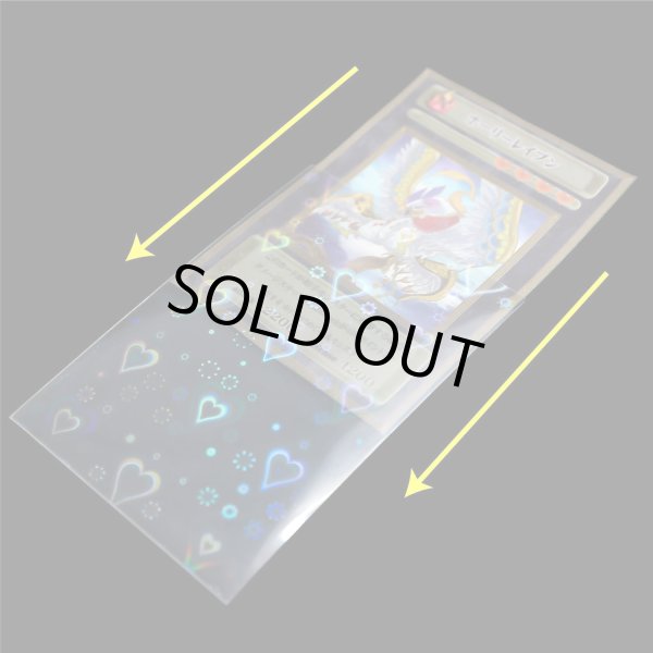 画像5: ホログラムカードスリーブ【ハート柄】〔1セット〕50枚入り 65×90mm 大容量 クリア トレカ キラキラ きらきらぷんぷん丸 C-65-90-H (5)