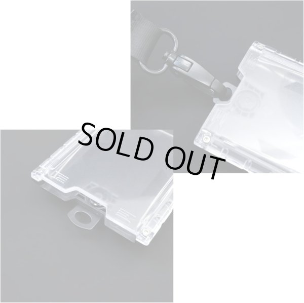 画像7: カードホルダー ブラック 四枚まで収納可能縦型 ハード プラスチック ストラップ付 ステンレスクリップ クレジットカード パスケース ネームホルダー 社員証 ICカード きらきらぷんぷん丸 CDH-001 (7)