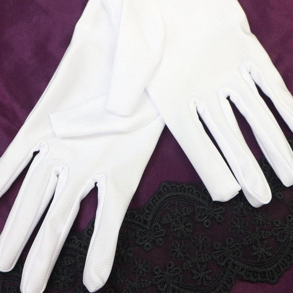 画像5: [きらきらぷんぷん丸] ロンググローブ 手袋 サテン風 【白 ホワイト】 ウェディング ブライダル 花嫁 オペラ コスプレ セクシー COS-014 (5)