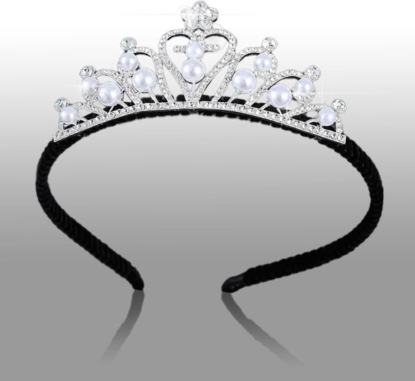 画像5: ティアラ 大人 結婚式 ウェディング 卒業式 誕生日 パーティー コスプレ ヘアアクセサリー カチューシャ ベロア ラインストーン きらきらぷんぷん丸 COS-029 (5)