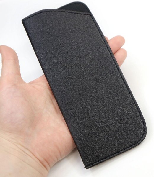 画像6: メガネケース 合皮 革 【ブラック】 黒 スリム 眼鏡ケース サングラスケース PUレザー 可愛い おしゃれ 薄型 コンパクト 軽量 きらきらぷんぷん丸 EGC-016 (6)