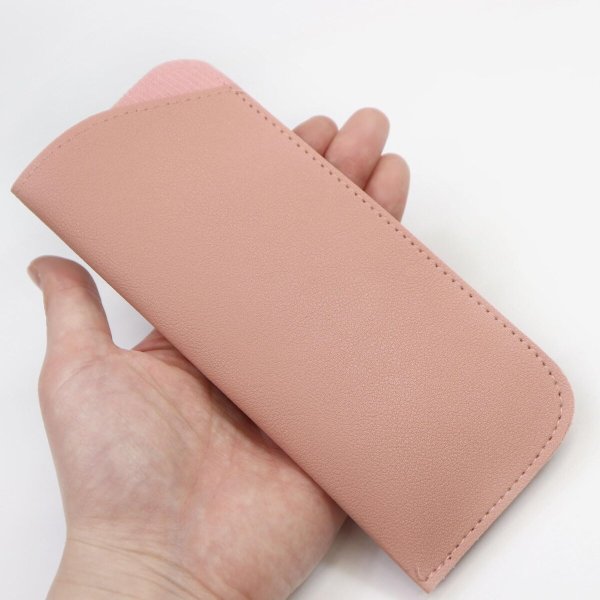 画像6: メガネケース 合皮 革 【ピンク】 スリム 眼鏡ケース サングラスケース PUレザー 可愛い おしゃれ 薄型 コンパクト 軽量 きらきらぷんぷん丸 EGC-019 (6)