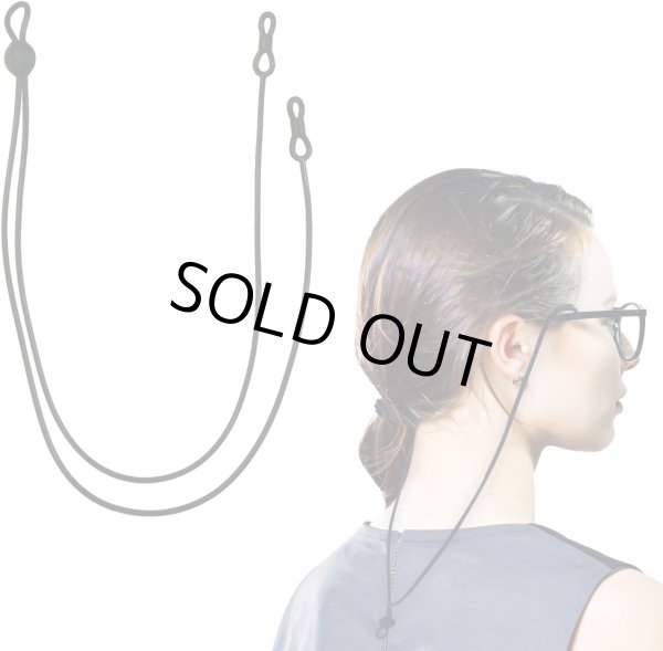 画像1: メガネチェーン シリコン製 【ブラック】 黒 72cm グラスコード ストラップ 眼鏡 紐 アクセサリー 首から下げる 洗える 軽量 落下防止 きらきらぷんぷん丸 EGC-024 (1)