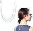 画像1: メガネチェーン シリコン製 【ホワイト】 白 72cm グラスコード ストラップ 眼鏡 紐 アクセサリー 首から下げる 洗える 軽量 落下防止 きらきらぷんぷん丸 EGC-025 (1)