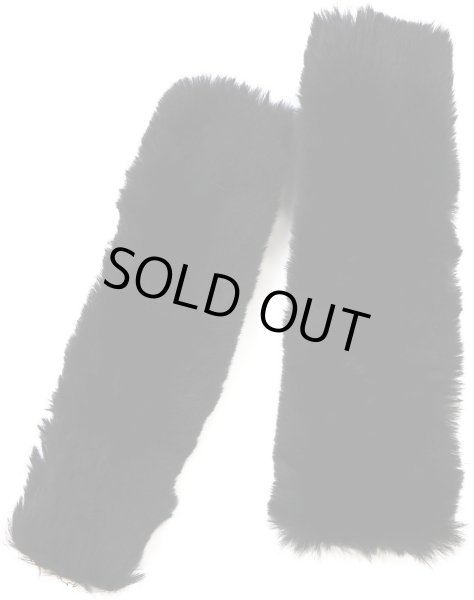 画像1: [きらきらぷんぷん丸] ファーハンドル 【ブラック】 2個 約25cm ファスナーテープ 持ち手カバー レディース ファー ハンドル ハンドルカバー かわいい 取り外し FH-001 (1)