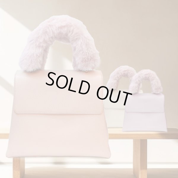 画像4: [きらきらぷんぷん丸] ファーハンドル 【ピンク】 2個 約25cm ファスナーテープ 持ち手カバー レディース ファー ハンドル ハンドルカバー かわいい 取り外し FH-006 (4)