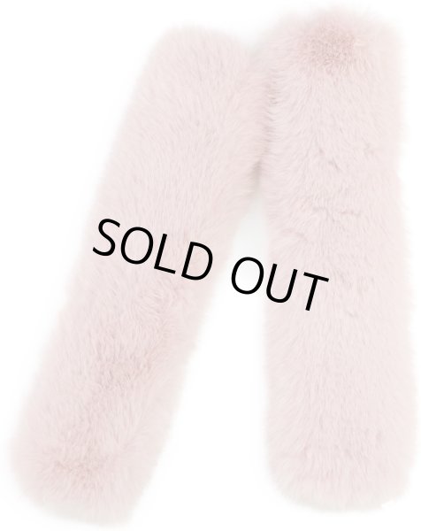 画像1: ファーハンドル スモーキーピンク 2個 約25cm ファスナーテープ 持ち手カバー レディース ファー ハンドル ハンドルカバー バッグ きらきらぷんぷん丸 FH-007 (1)