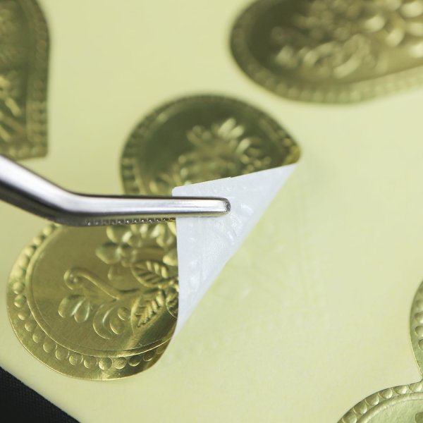 画像6: ギフトシール ゴールド ハート エンボスシール 42×35mm 5シート入り プレゼント きらきらぷんぷん丸 FSEL-003 (6)