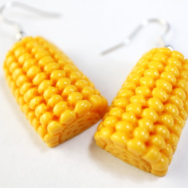 画像4: 食品サンプルピアス フックピアス おもしろピアス とうもろこし ミニチュアフード きらきらぷんぷん丸 FSP-H-006 1個 (4)