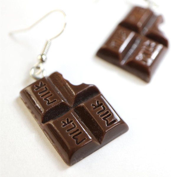 画像4: 食品サンプルピアス フックピアス おもしろピアス チョコレート ミニチュアフード きらきらぷんぷん丸 FSP-H-007 1個 (4)