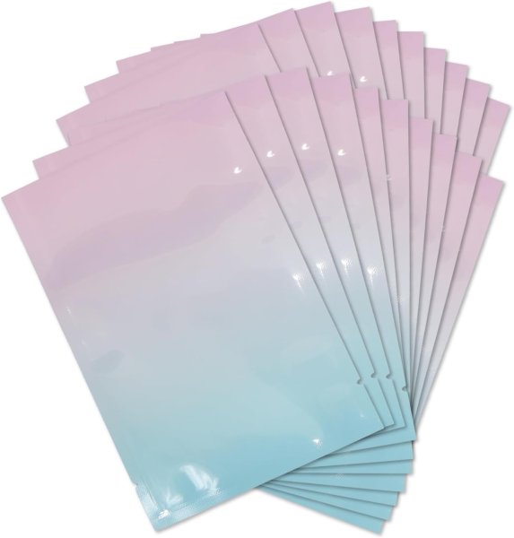 画像1: 熱圧着 パウチ 袋 内寸約86x133mm 20枚 グラデーション パステルカラー サプライズ ランダム ヒートシール アイロン シーラー きらきらぷんぷん丸 GRA-001 (1)