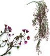 画像1: フェイクグリーン 造花 観葉植物 約80cm 【パープル&グリーン】 紫 緑 インテリア 雑貨 人工 水やり不要 ハンギング 吊り下げ きらきらぷんぷん丸 GRDN-009 (1)