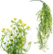 画像1: フェイクグリーン 造花 観葉植物 約80cm 【イエロー】 黄色 インテリア 雑貨 人工 水やり不要 ハンギング 吊り下げ・壁掛けにも きらきらぷんぷん丸 GRDN-011 (1)