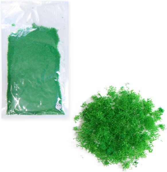 画像1: ジオラマスポンジターフ 約40g入り 【グリーン】 緑 芝生 草 木 苔 自然 パウダー テラリウム ミニチュア フェイクモス 鉄道模型 きらきらぷんぷん丸 GRDN-014 (1)