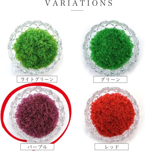 画像6: ジオラマスポンジターフ 約40g入り 【パープル】 紫 花 ラベンダー 自然 パウダー テラリウム ミニチュア フェイクモス 鉄道模型 きらきらぷんぷん丸 GRDN-015 (6)