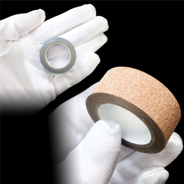 画像5: グリッターテープ オレンジ 細かいラメ キラキラ デコレーション ラッピング シール プレゼント 1巻 幅約15mm×長さ約5m きらきらぷんぷん丸 GT-024 (5)