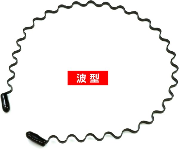 画像5: カチューシャ メンズ ヘアバンド 痛くない 滑り止め【2個入り】レディース 黒 洗顔 スポーツ くし付 コーム シンプル 前髪 固定 男女兼用 波型 スプリング フリーサイズ 作業用 ヘアアレンジ 髪留め セットB きらきらぷんぷん丸 HB-02 (5)