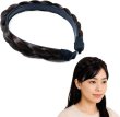 画像1: 三つ編み カチューシャ【ダークブラウン】 茶色 ヘアアクセサリー 三編み 髪飾り 可愛い ヘアバンド ヘアアレンジ 編み込み きらきらぷんぷん丸 HEK-009 (1)