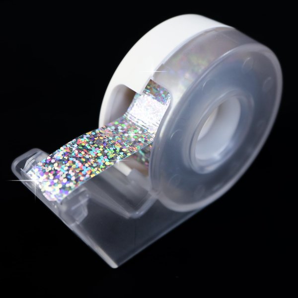 画像3: ホログラムテープ 銀色 シルバー 粘着あり キラキラ デコレーション ラッピング シール 2巻入り【約15mm×5M】きらきらぷんぷん丸 HG-018 (3)
