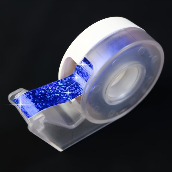 画像3: ホログラムテープ 青 ブルー 粘着あり キラキラ デコレーション ラッピング シール 2巻入り【約15mm×5M】きらきらぷんぷん丸 HG-022 (3)