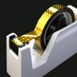 画像4: ホログラムテープ メッキテープ ゴールド キラキラ 粘着あり デコレーション ラッピングに 18mm×50m きらきらぷんぷん丸 HG-043 1巻 (4)