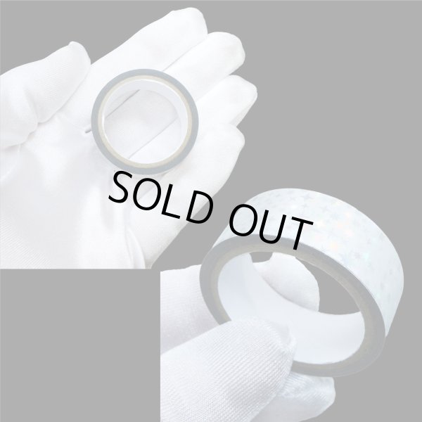 画像5: ホログラムロールテープ 星（約15mm×5ｍ）1巻 粘着あり デコレーション ラッピング キラキラ きらきらぷんぷん丸 HG-072 (5)