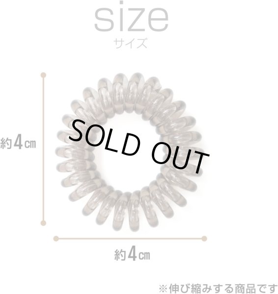 画像3: スプリングヘアゴム 髪ゴム【グレー】跡がつかない 髪留め スプリングゴム セット【5個入り】きらきらぷんぷん丸 HGM-005 (3)