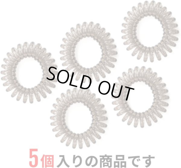 画像4: スプリングヘアゴム 髪ゴム【グレー】跡がつかない 髪留め スプリングゴム セット【5個入り】きらきらぷんぷん丸 HGM-005 (4)