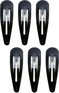 ミモザ☆黒☆6センチパッチンピン